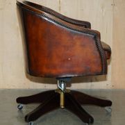 Restored leather captain's or director's chair