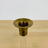 Bougeoir laiton et plexiglas vintage