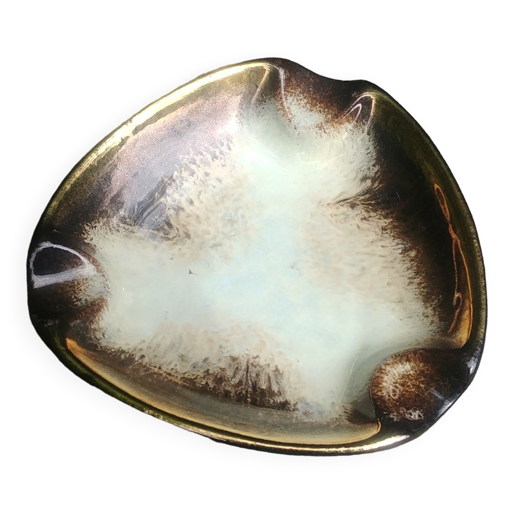 Vintage glazed ceramic ashtray/pocket emptier from the 60s