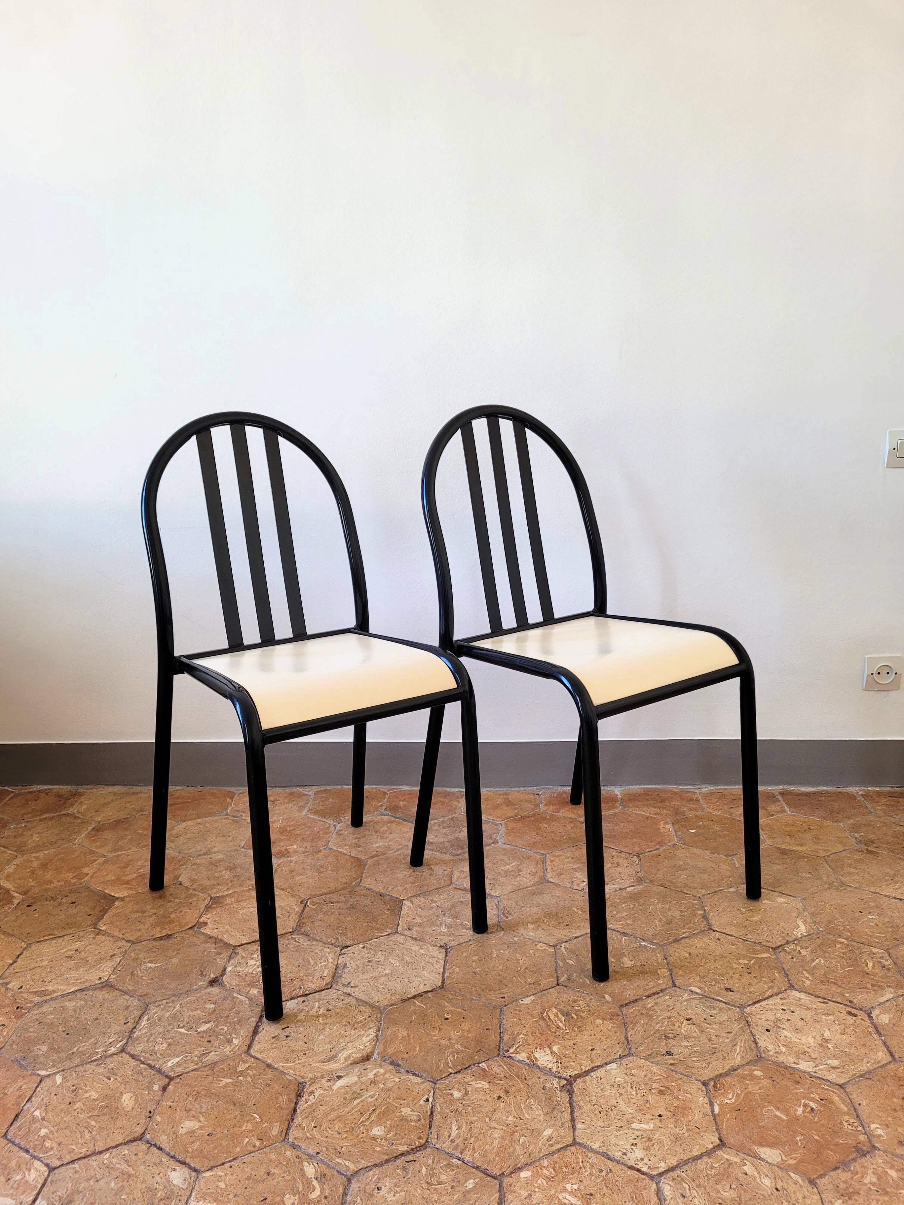 Lot de 8 Chaises dlg Robert Mallet Stevens Tubor moderniste