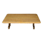 Table basse en laiton et travertin, époque Art Déco, 1930