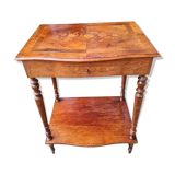Meuble console en marqueterie avec miroir