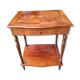 Console cabinet in marquetry with mirror