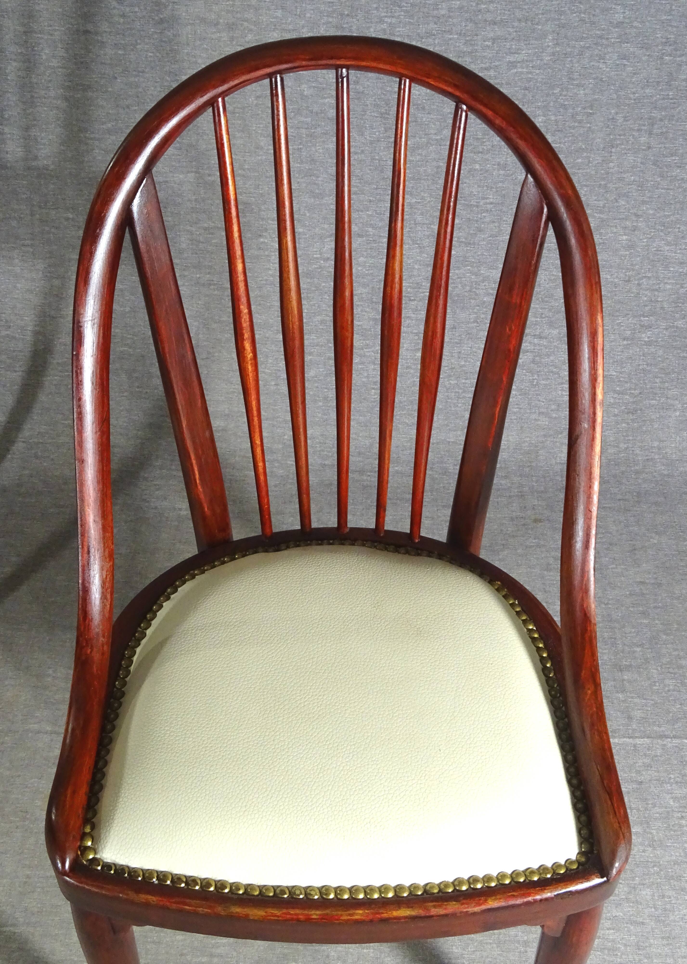 Deux chaises Thonet N ° A846 - Otto Prutscher - 1925 -Assises cuir -