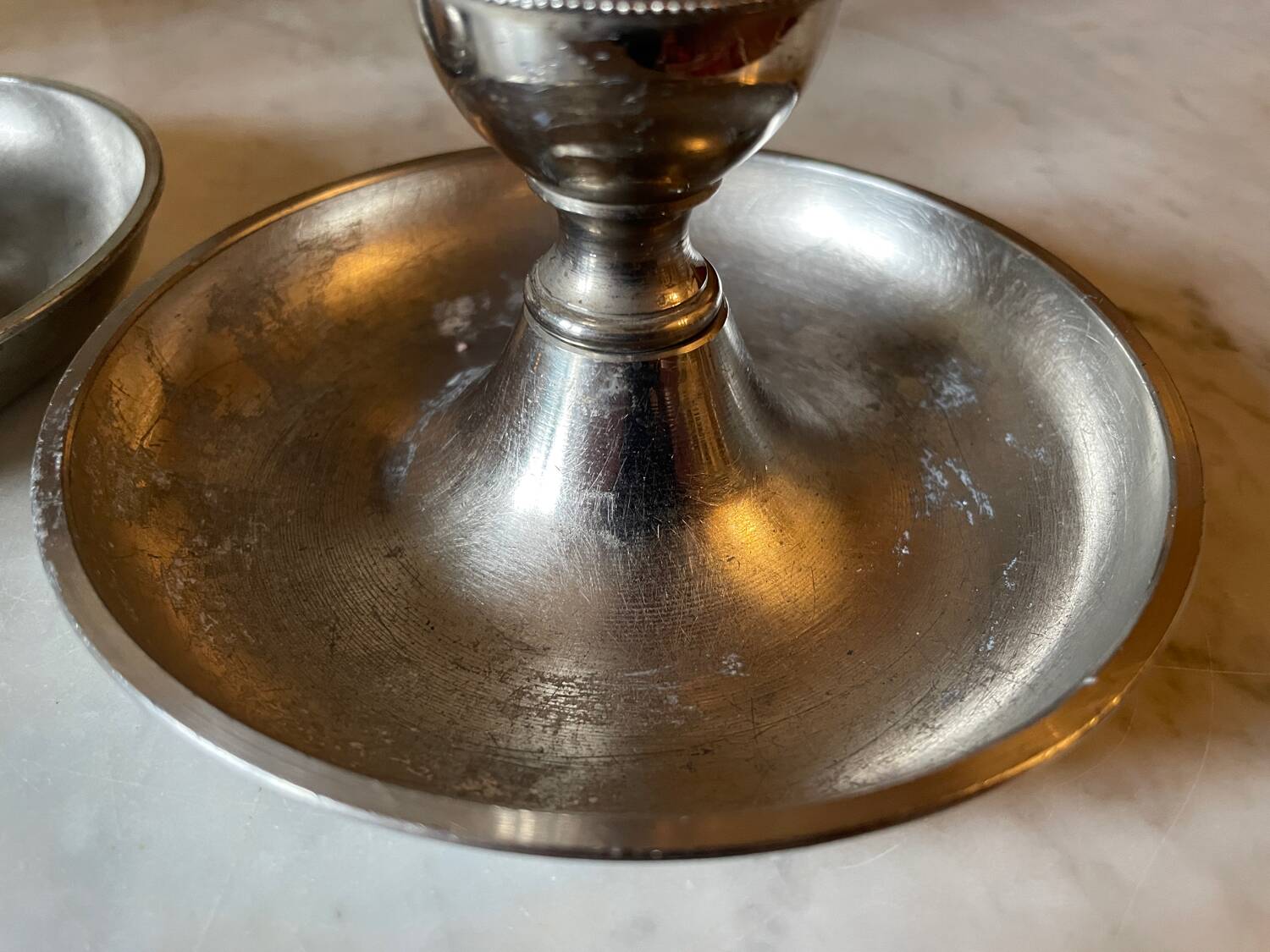 Antique up and down candlesticks