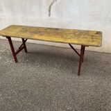 Table de brasserie jaune