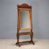 Antique Louis-Philippe mirror in carved walnut, Italy, 19th century.