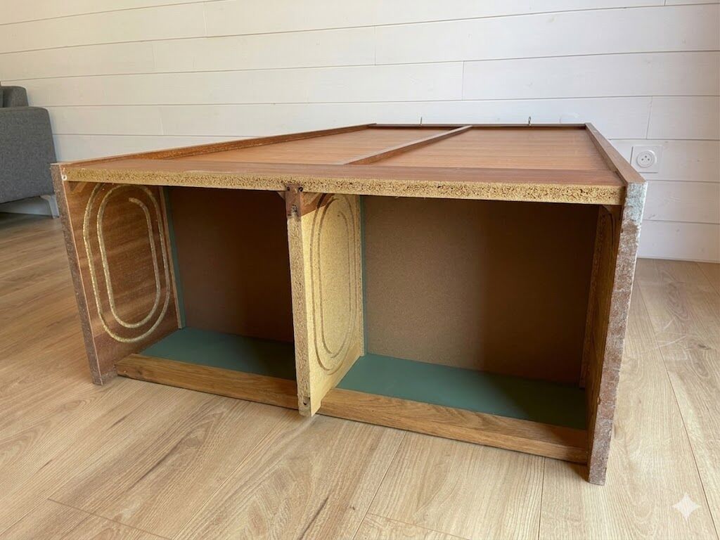 Meuble à Rideaux Vintage – Classeur / Rangement Scandinave Années 60