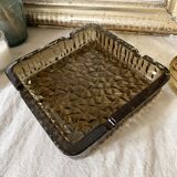 Vintage holophane glass ashtray France, 1970