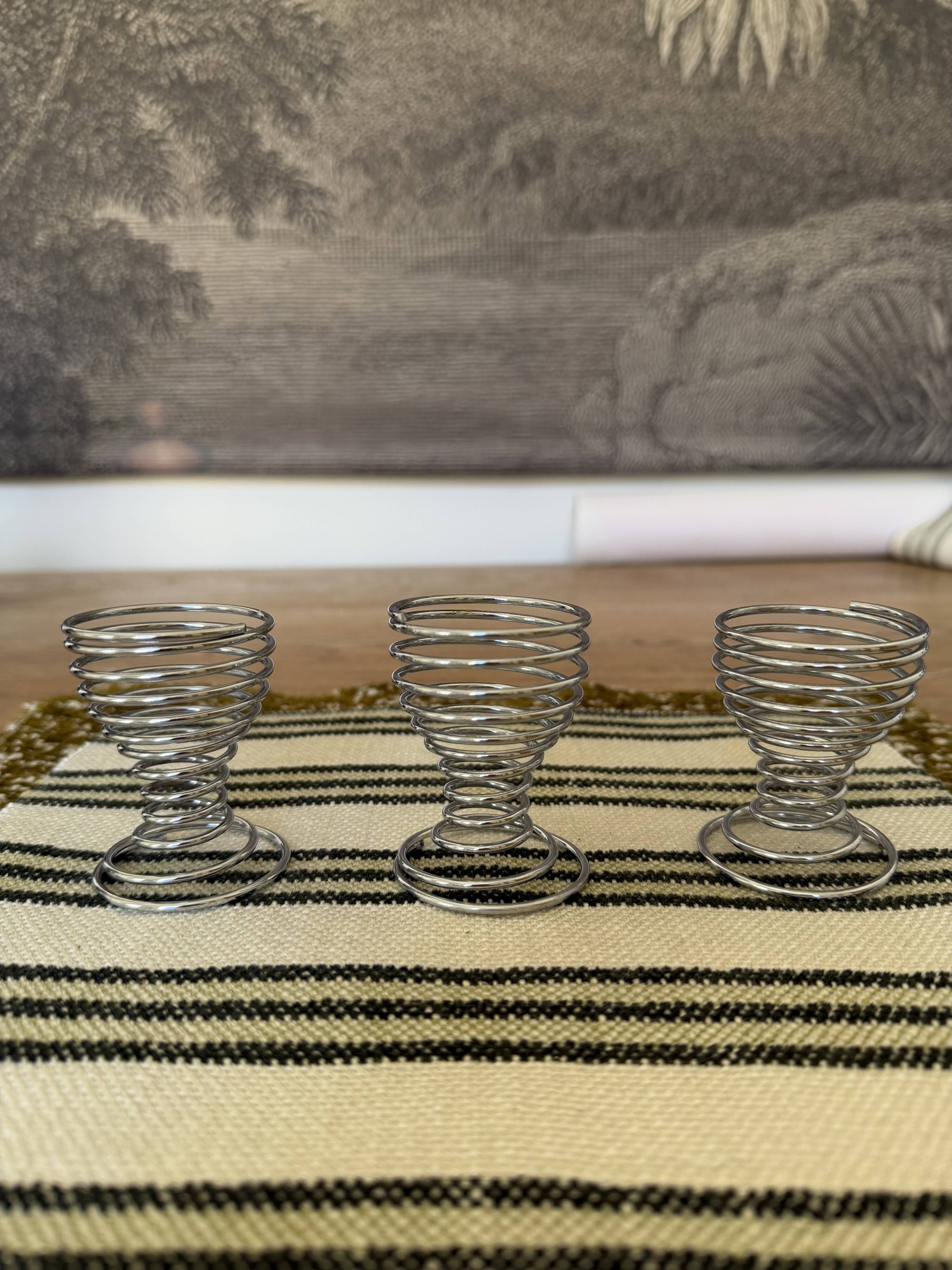 Lot de 3 coquetier spirale