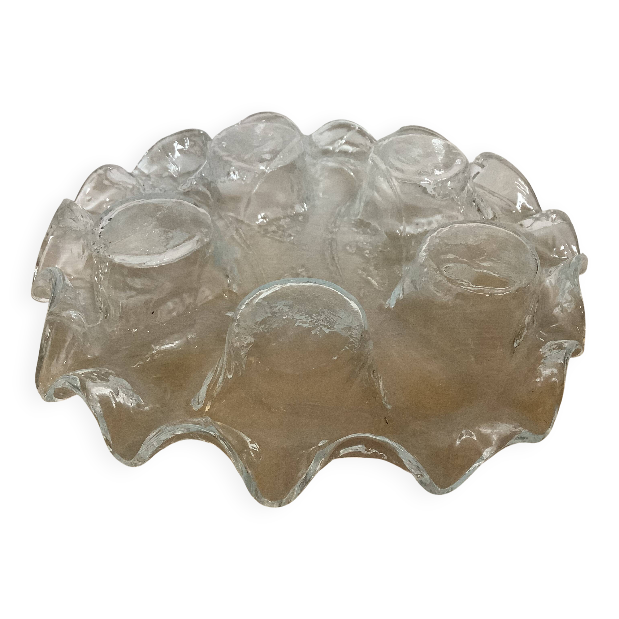 Candle holder from Muurla glass, Scandinavian Finland