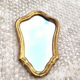 Small vintage animated golden mirror 28x40cm