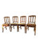 Set of 4 antique light wood chairs: authentic charm and e
