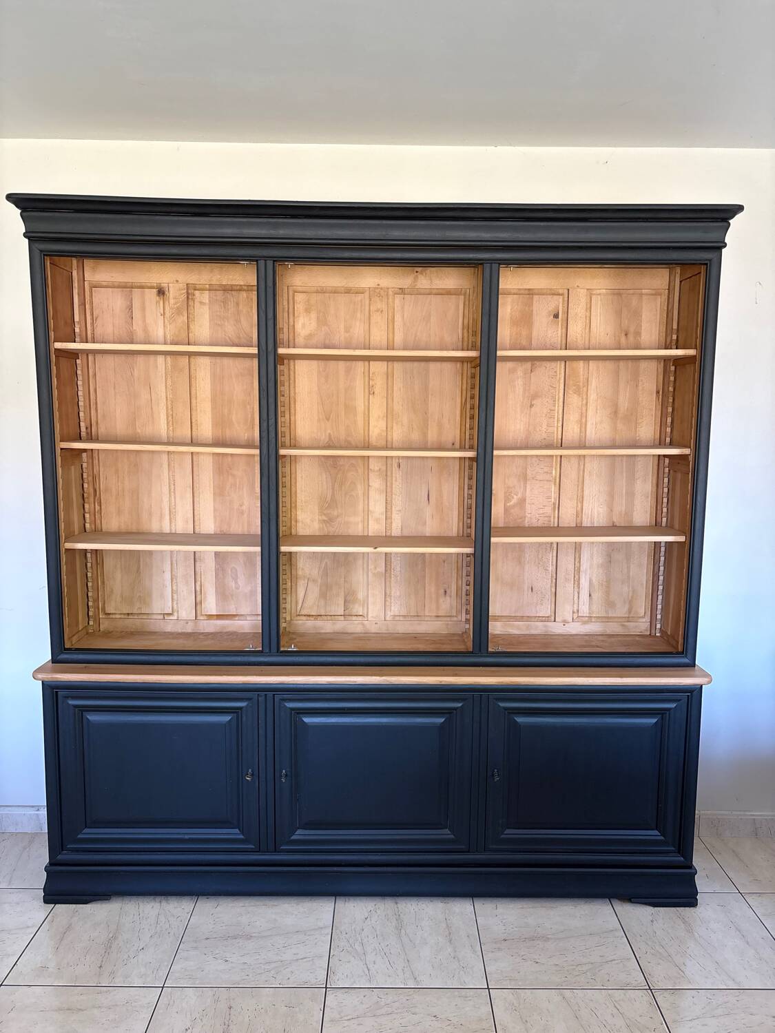 Library in solid cherry wood