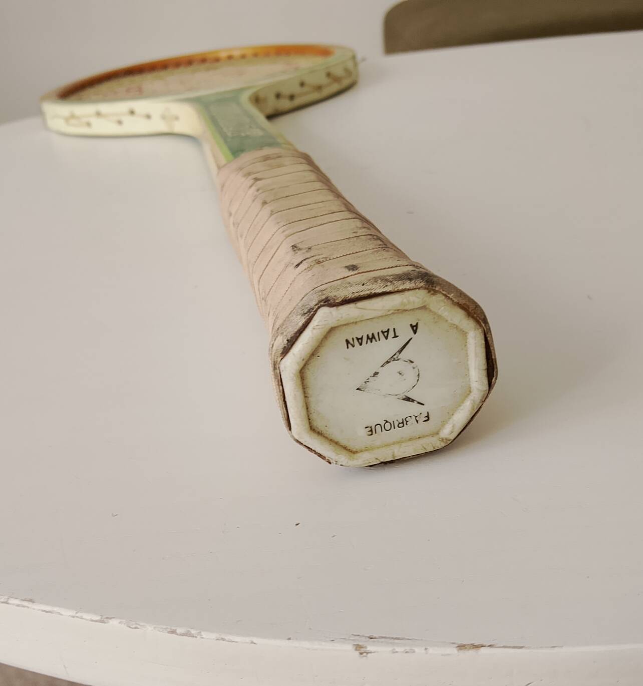Vintage Dunlop Club tennis racket from the 1970s.