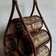 Porte bouteilles osier et rotin