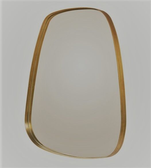 Miroir De Table Rectangulaire En Laiton Brillant - 20x20 Cm - Style Rétro - Arterameferro