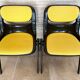6 back chairs Emilio Ambasz & Giancarlo Peretti, yellow armchair