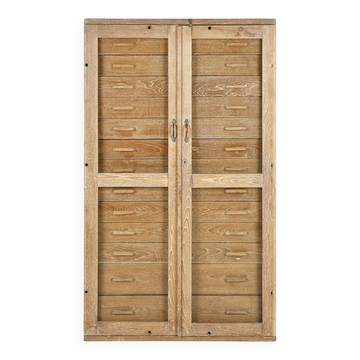 Meuble d’artiste en bois massif à 13 tiroirs (60 x 91 x 153cm)