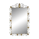 Rectangular mirror from the 1950s with a brass frame.