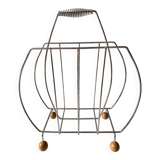 Sputnik Magazine Rack / Vinyl Record Holder - Chrome