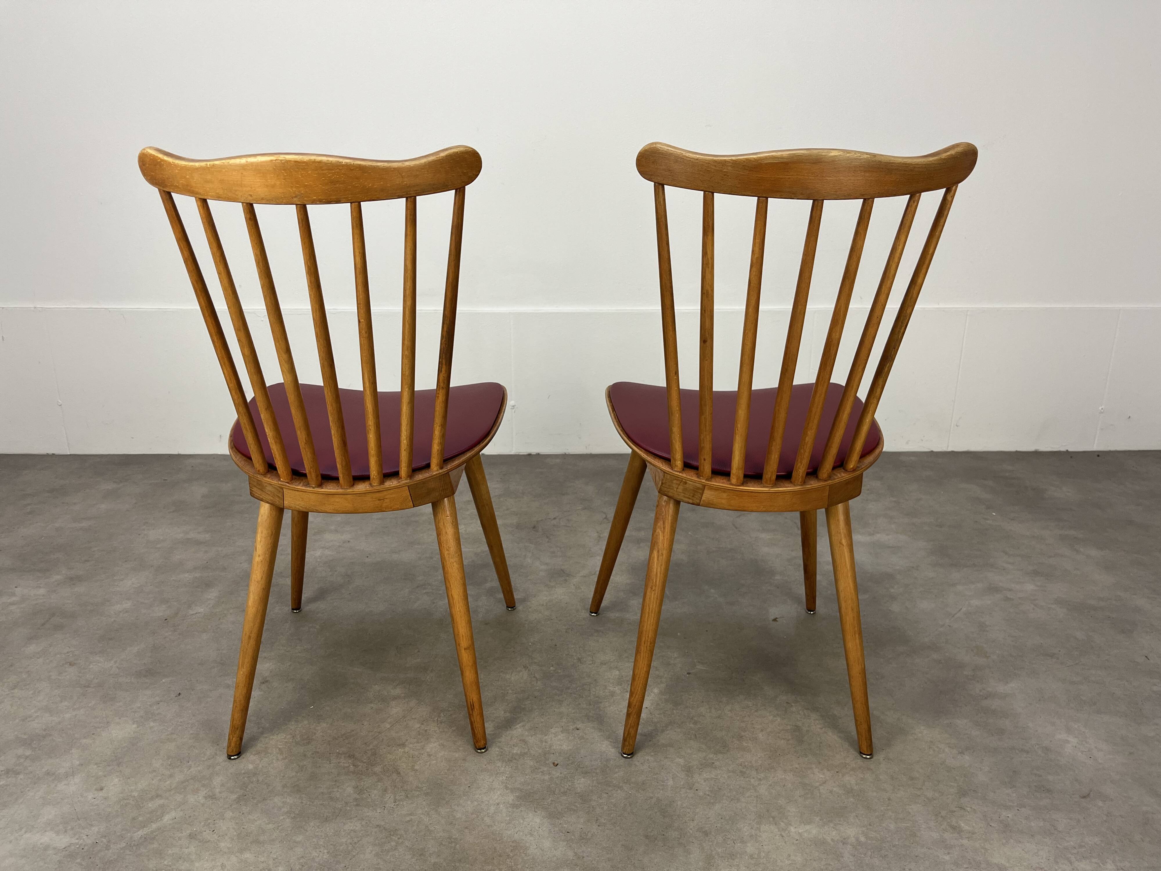 Pair of Baumann Menuet chairs from the 60s