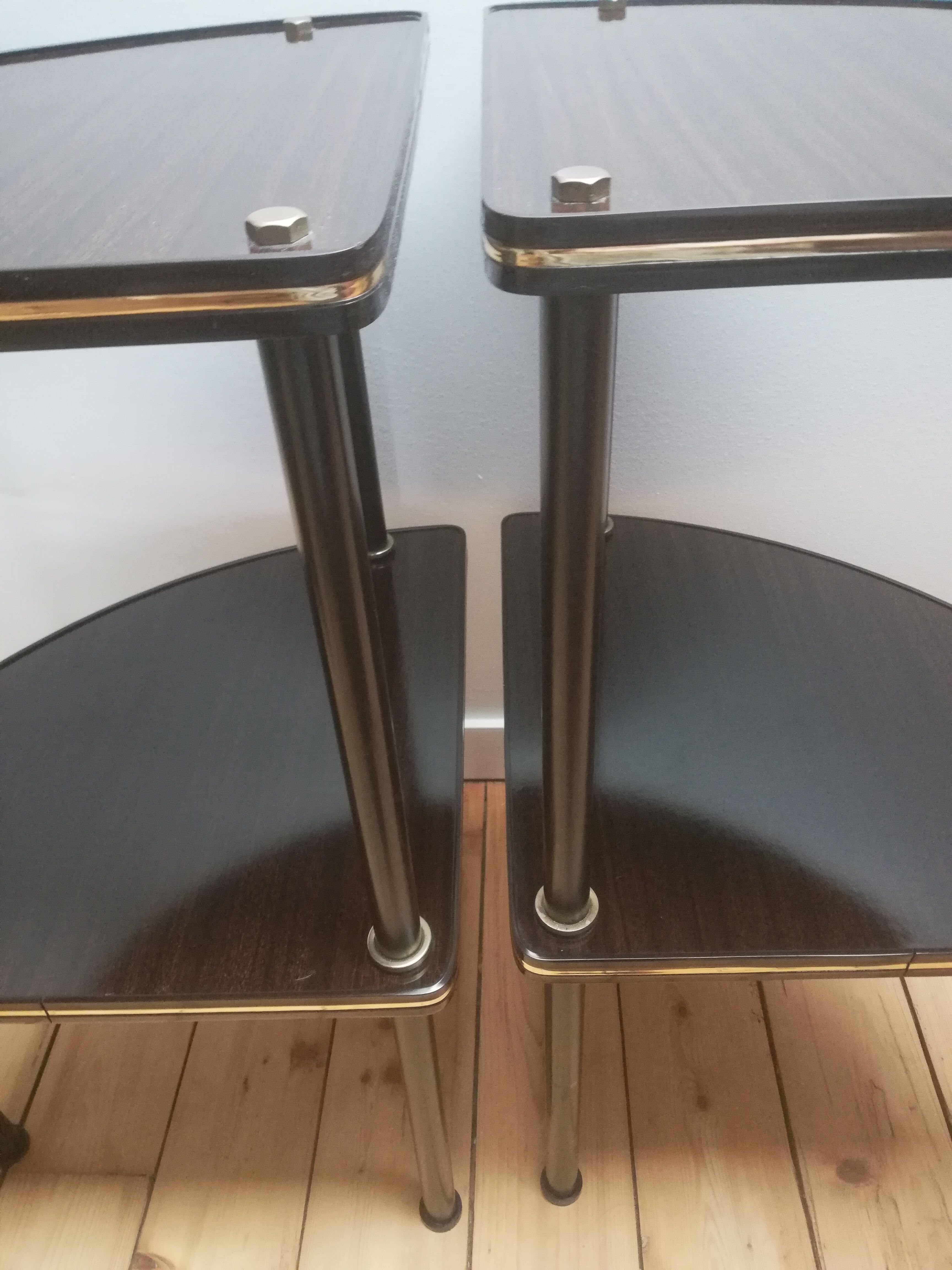 Pair of corner shelves