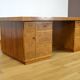 Art Deco Double-Faced Desk in Walnut Veneer 1950