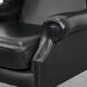 Black cowhide leather Chesterfield wingback chair in English style