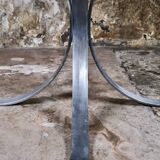 Large table ronde en marbre de Carrare, Italie, 1970s