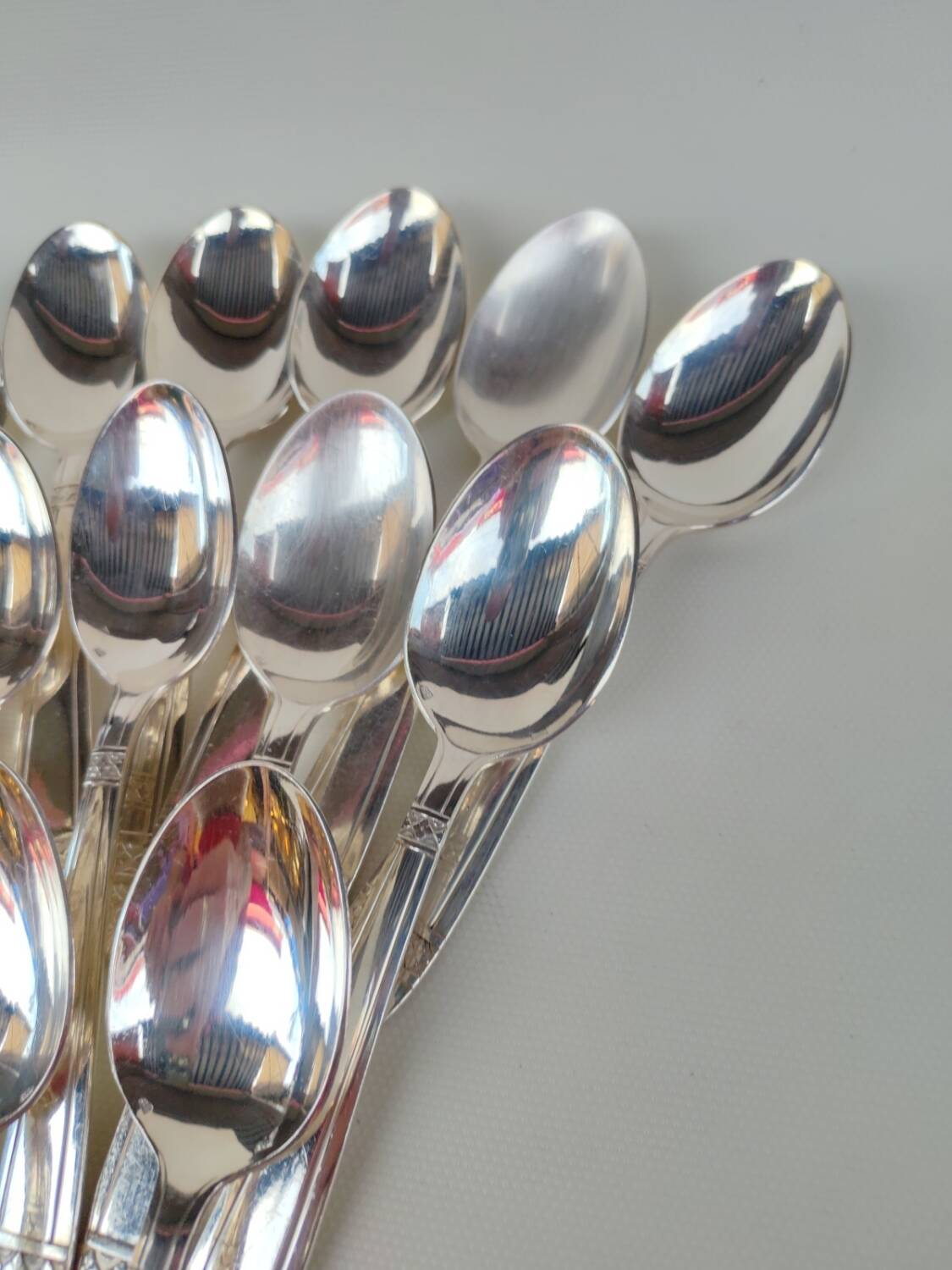 12 silver-plated soup spoons, Monaco Grand Prix model.
