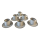 Set of 6 cups and saucers in porcelain Winterling Bavaria