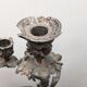 Silver metal candlesticks.