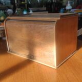 Oak curtained desk organizer circa 1930