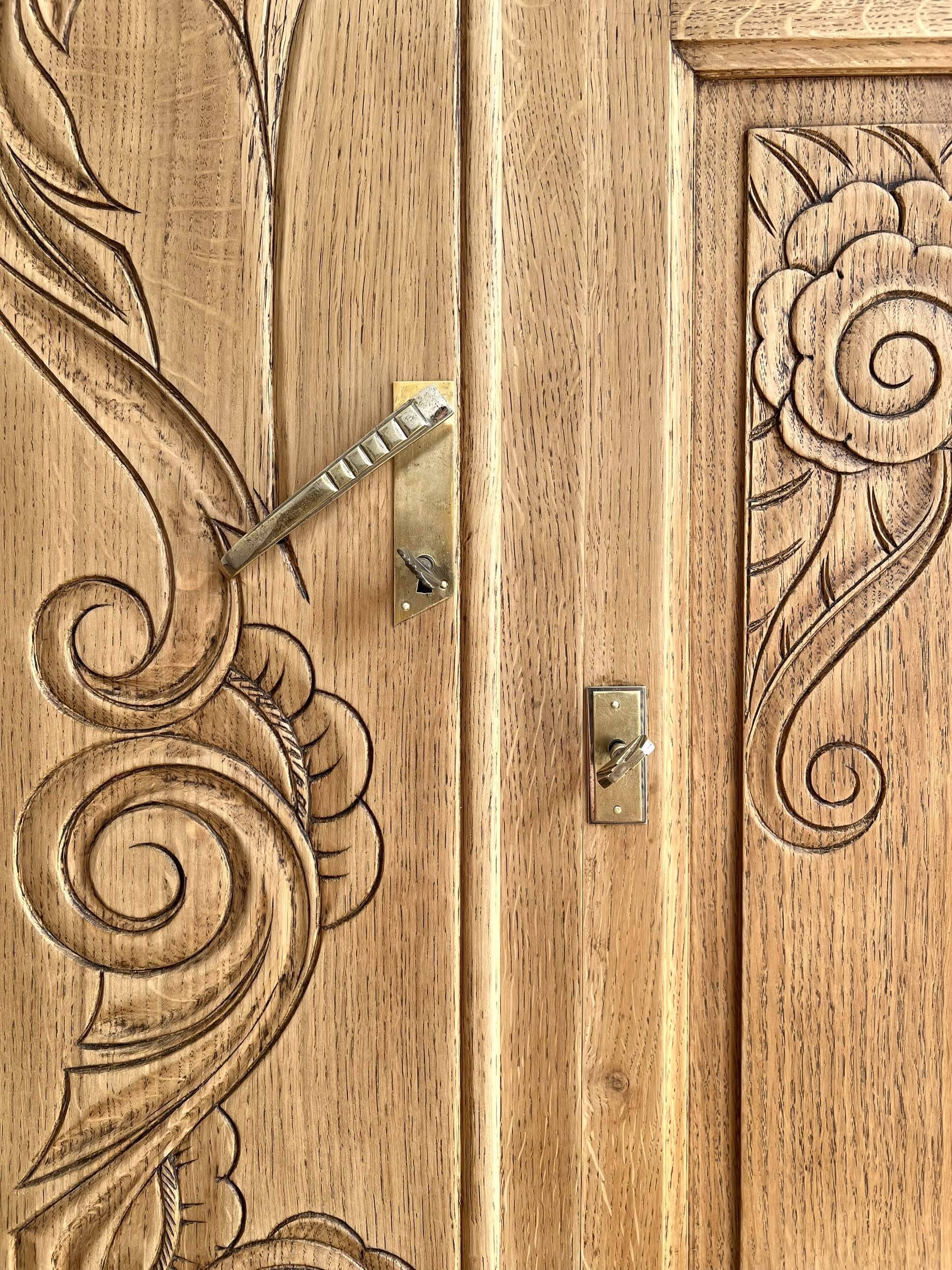 Art Deco oak sideboard with mirror (removable)