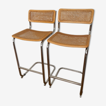 Pair of high chairs Breuer Cesca B32