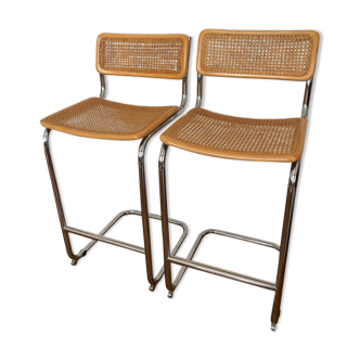 Pair of high chairs Breuer Cesca B32