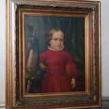 Oil painting on canvas portrait mid-19th century - German school