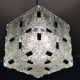 Suspension cube a facettes en verre par Jaroslav Bejvl pour Kamenicky Senov, année 1968