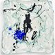 Grand centre de table en verre fusionné – pièce sculpturale abstraite
