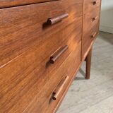Scandinavian teak and rattan sideboard