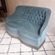 Blue velvet toad sofa
