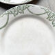 Flat plates terre de fer green creil & montereau labrador model "napoleon" 1890s