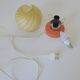 Vintage orange table lamp retro bedside light 1970's  MCM desk lamp