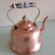 Old brushed red copper kettle / vintage 50-60s