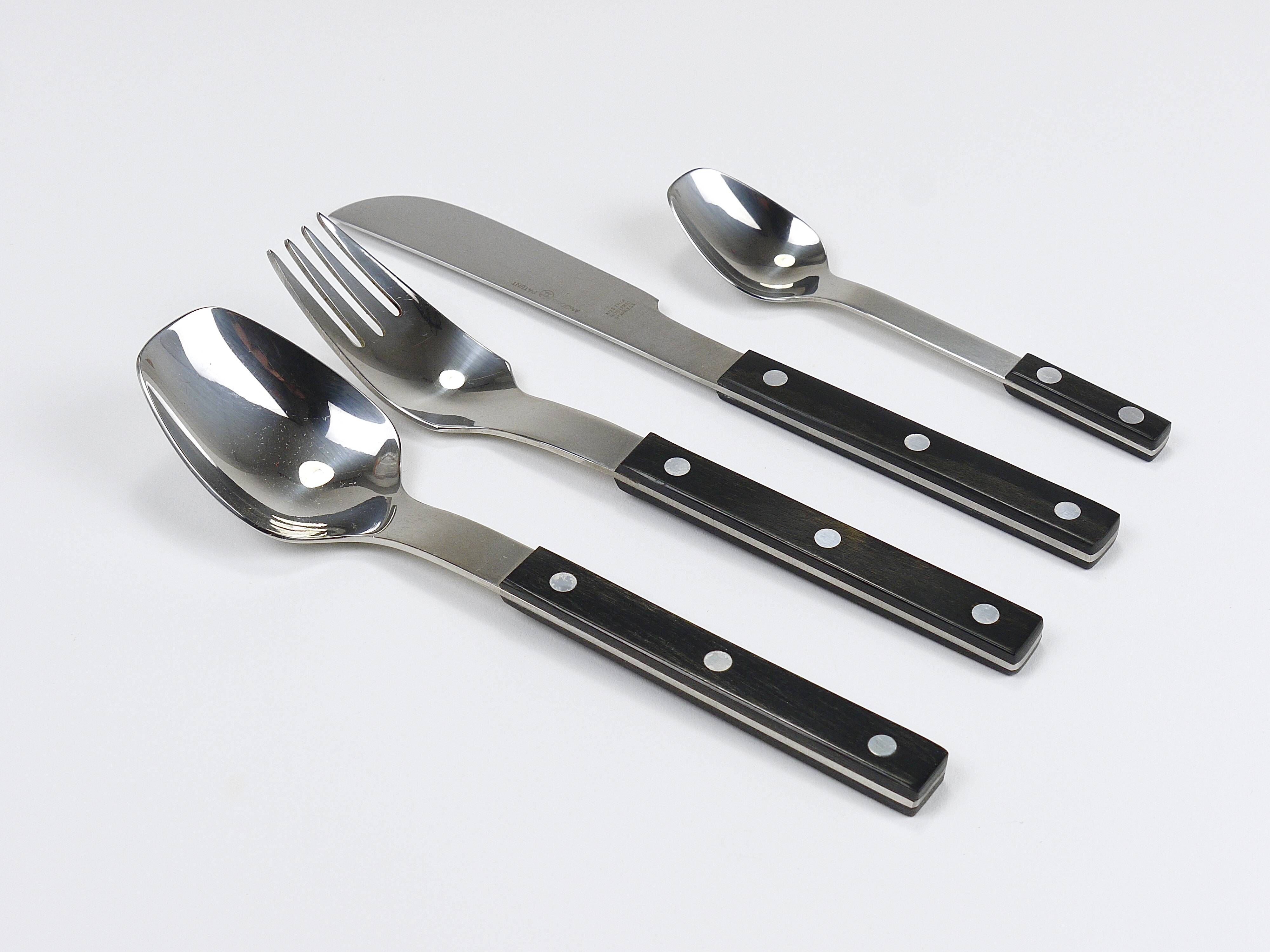Helmut Alder Amboss Austria 2300 Flatware Cutlery for Six Persons, 1970s