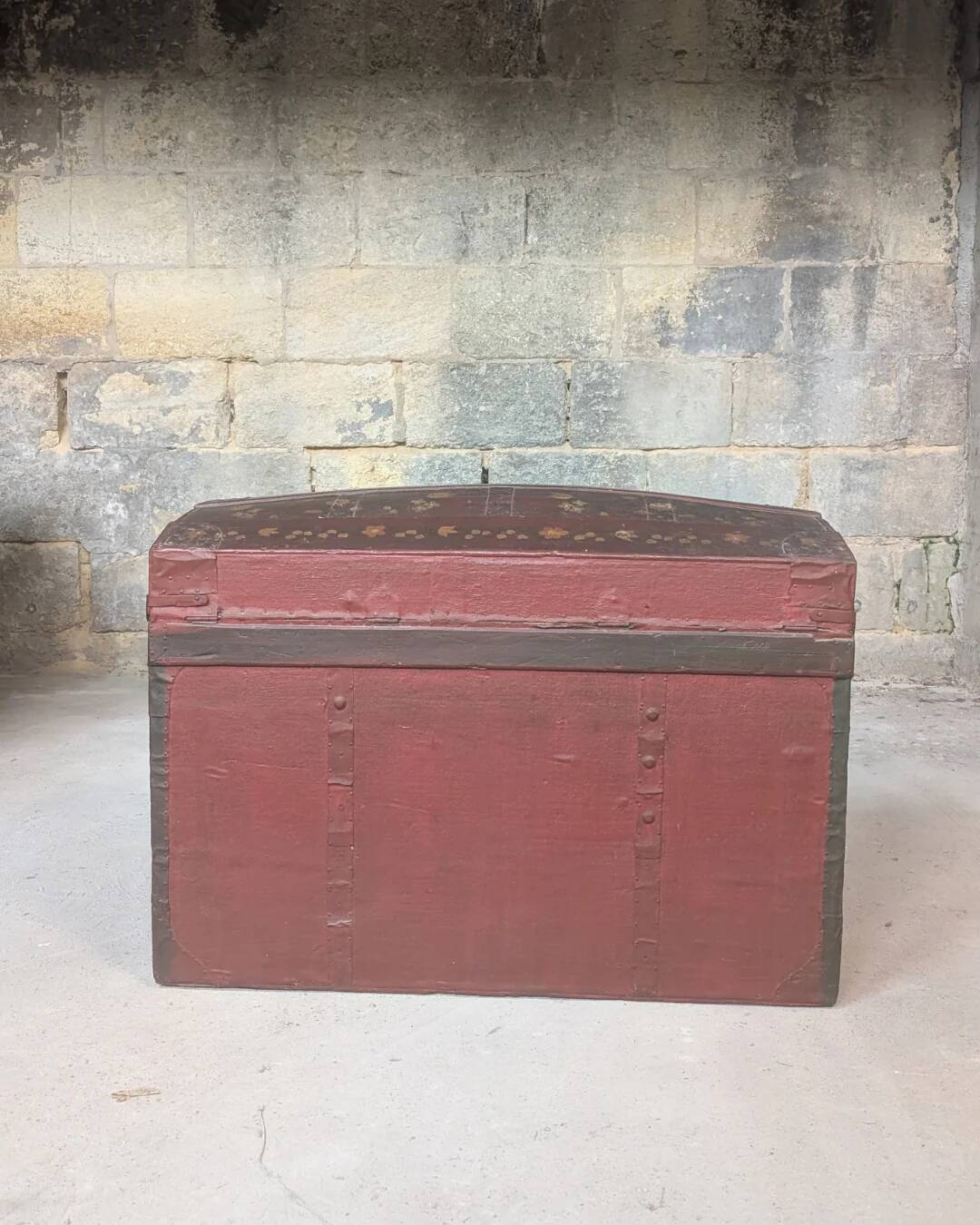 Antique chest hand-painted