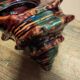 Shell-shaped catchall in Vallauris style.