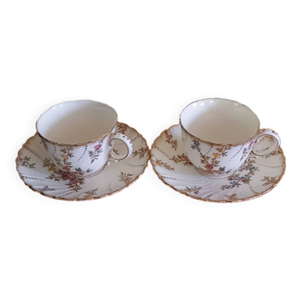 Set of 2 louis xv sarreguemines coffee cups