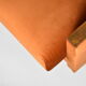Vintage sofa, convertible couch, fully restored, 1960s, russet orange velvet